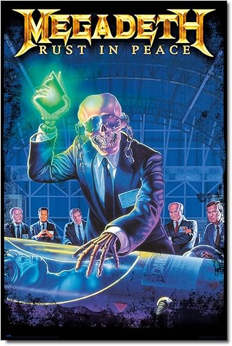 Grupo Erik Megadeth - Póster de óxido en la paz  36 x 24 pulgadas  36.0 x 24.0 in  Enviado enrollado  Póster genial  Póster artístico  Póster e
