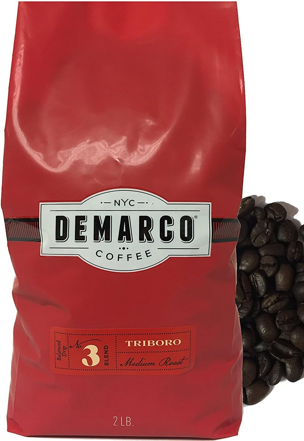 Demarco Coffee Whole Bean Micro Roasted premium Coffee Beans - Roasting Small batches Daily in NY - [TRIBORO ROAST - Medium Roast] (2LB) - Our Lightest Blend!