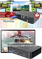 AllAboutAdapters Premium HD MP4 Video Recorder - HDMI RCA Inputs, 1080p USB Capture, Real-Time Pass-Through