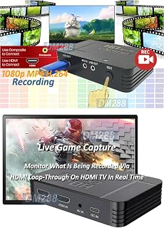 AllAboutAdapters Premium HD MP4 Video Recorder - HDMI RCA Inputs, 1080p USB Capture, Real-Time Pass-Through