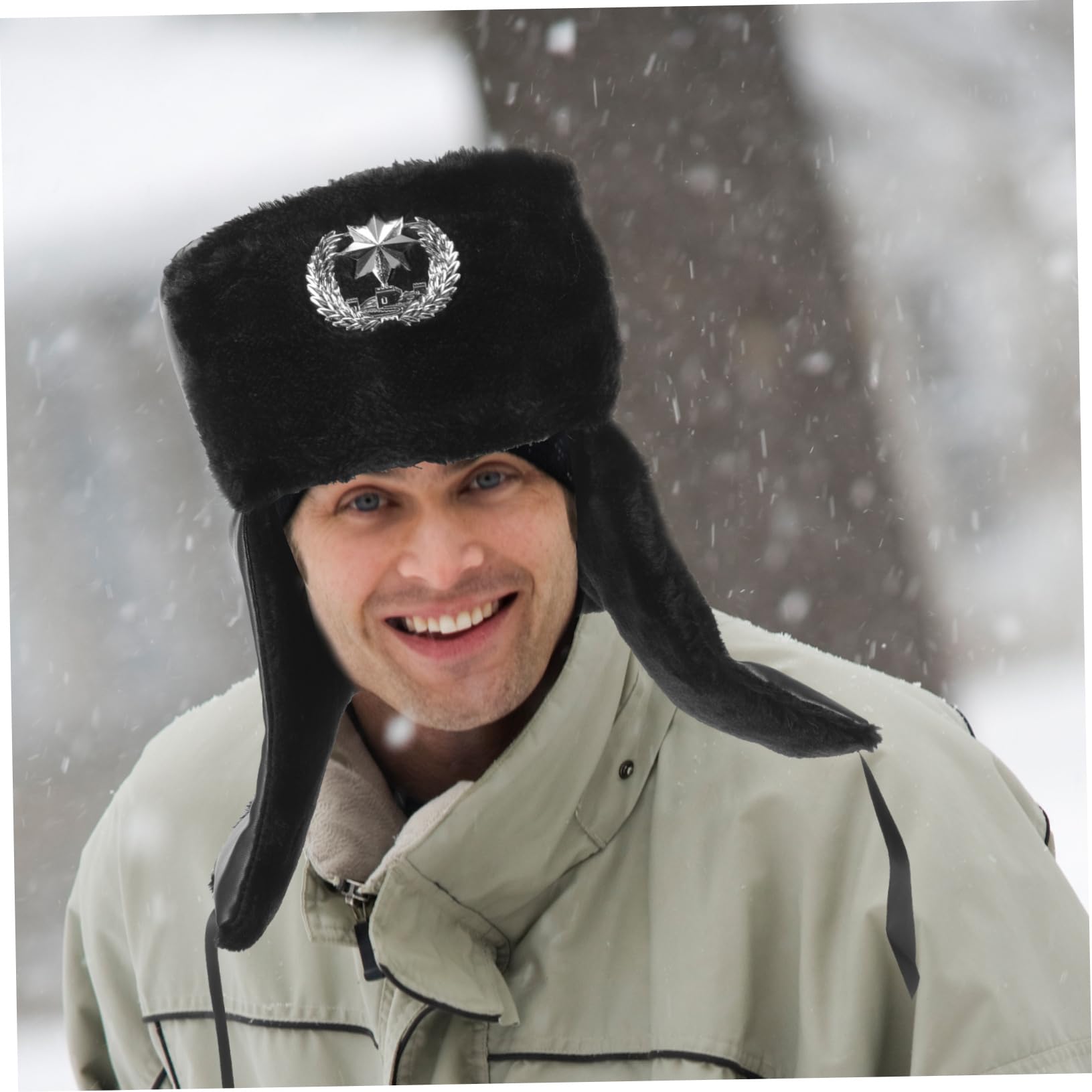 Healvian Gorro Cálido De Hombre Protección Auditiva Gorro De Felpa para Exteriores Accesorio De Ropa para Invierno