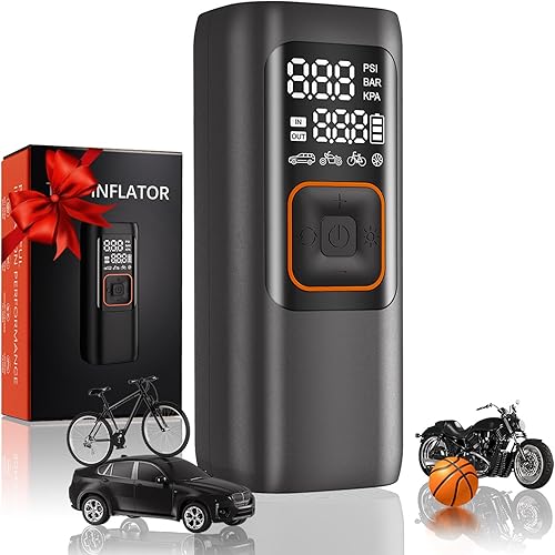 Inflador de neumáticos, compresor de aire portátil, bomba digital de neumáticos de 200 PSI, bomba de aire inalámbrica para neumáticos de automóvil,