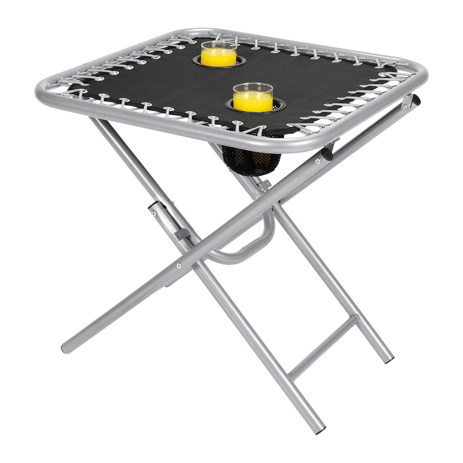 Parkland Folding Outdoor Steel Frame Garden Patio Drinks Side Table ...