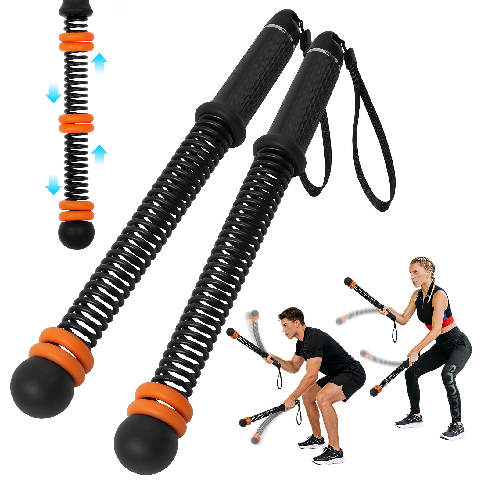 Verstellbare, seillose Kampfseile, gewichtete schnurlose Kampfseile für das Fitnessstudio zu Hause, leise, rutschfeste Übungsseile für Heimtraining, tragbares Kampfseil für HIIT-Kraft und