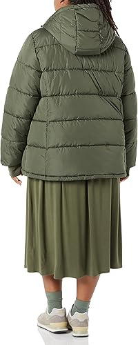 Miniatura 7 de Tienda Essentials - Abrigo abombado y pesado de manga larga con capucha para mujer (disponible en talla extragrande)