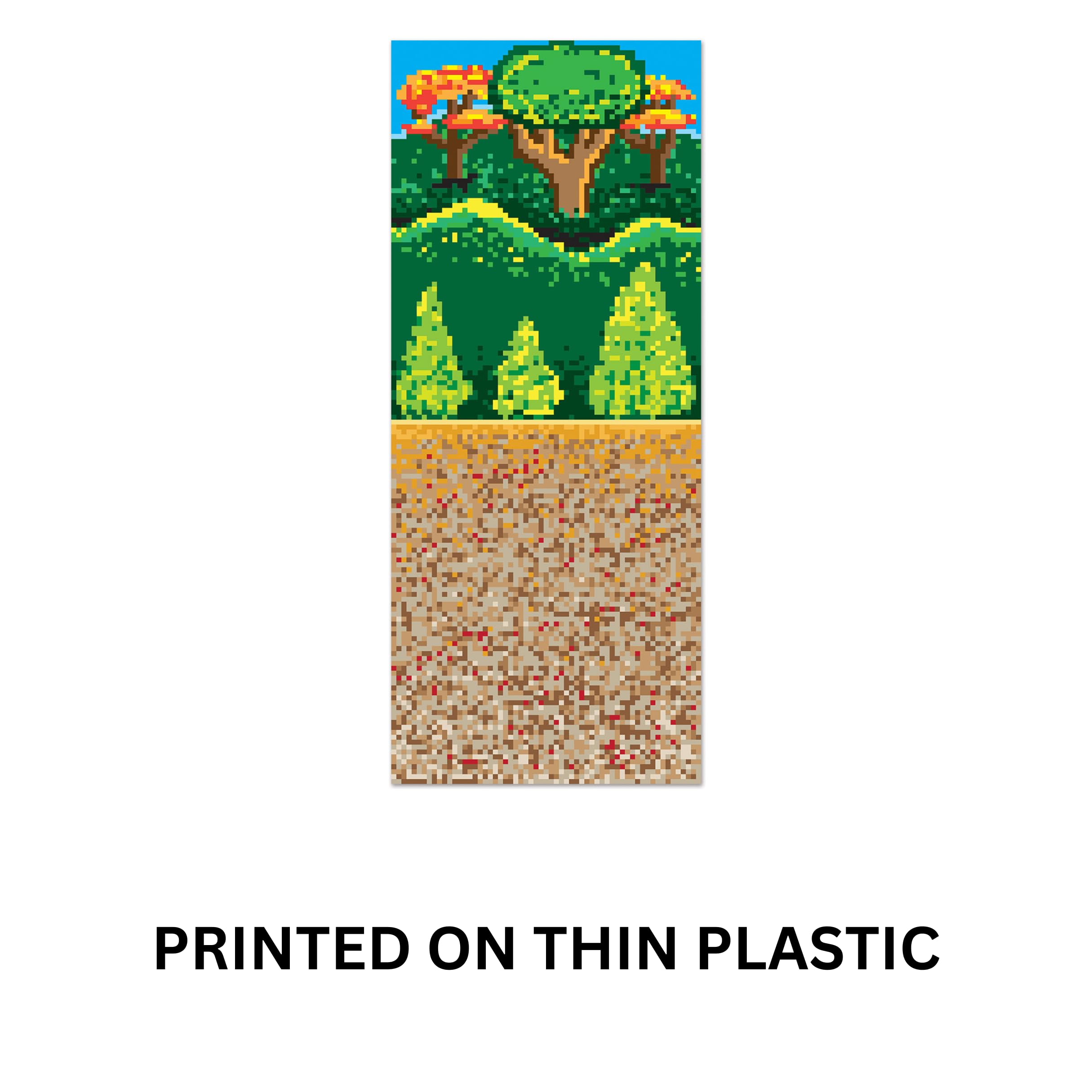 Beistle 8-Bit Forest Backdrop - 4x30 Feet -3 Beistle 8-Bit Forest Backdrop - 4x30 Feet -3