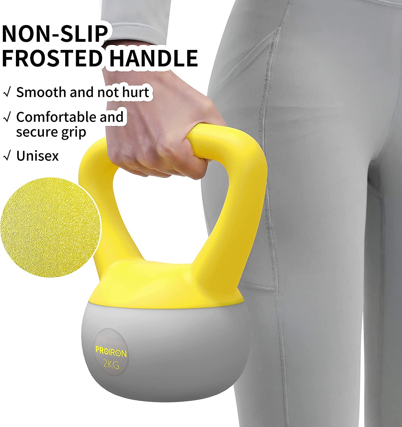 PROIRON Soft Kettlebell, Kugelhantel | 2-12kg | bodenfreundlich und bequem, Ideal für Anfänger Kettlebell Training zu Hause gemacht