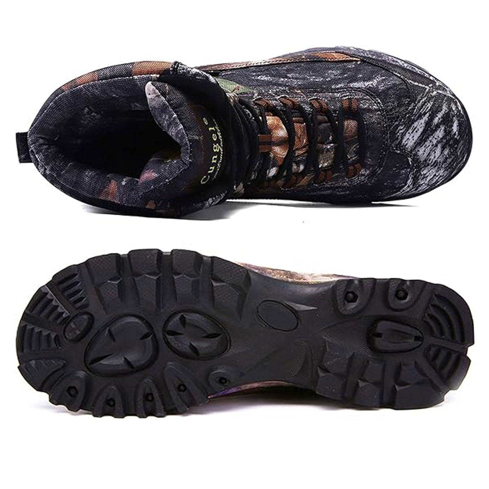 Neu Bottes de chasse imperméables pour hommes avec motif camouflage, bottes tactiques militaires, chaussures d'extérieur respirantes et antidérapantes, bottes de jungle légères,C-43