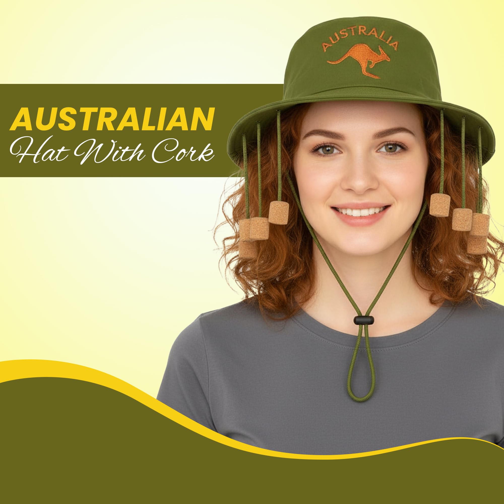 HiFEN® Unisex Adult Australian Cork Hat Fancy Dress Wear Perfect for any Aussie-themed event - Image 2