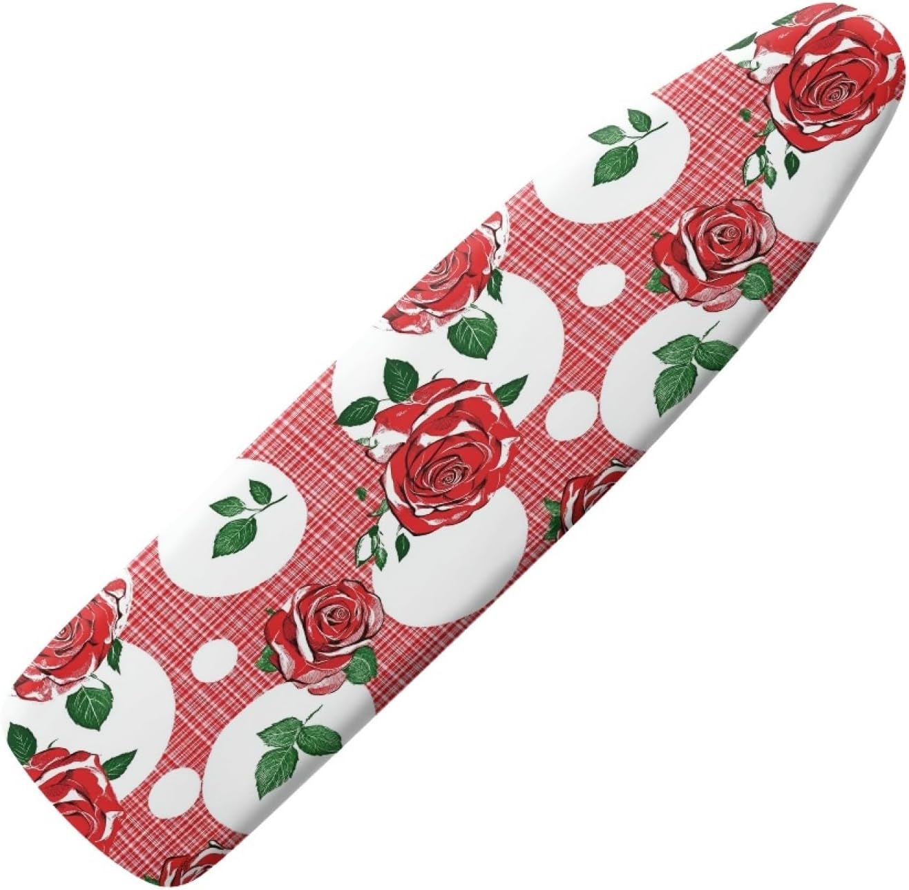 Ironing Board Cover 14x48 Red Rose Countryside Iron Board Cover with Padding Heat Reflective,Scorch Resistant Thick Padding,Snug Fit Non-Slip Nose Pocket Fastener Straps Elastic Edges