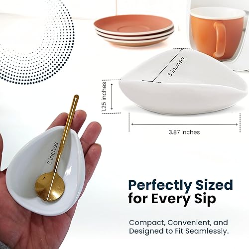 Miniatura 6 de Soporte para cuchara de cerámica con cuchara de café, soporte para utensilios de cocina de alta calidad para cafetería, accesorios de estación de