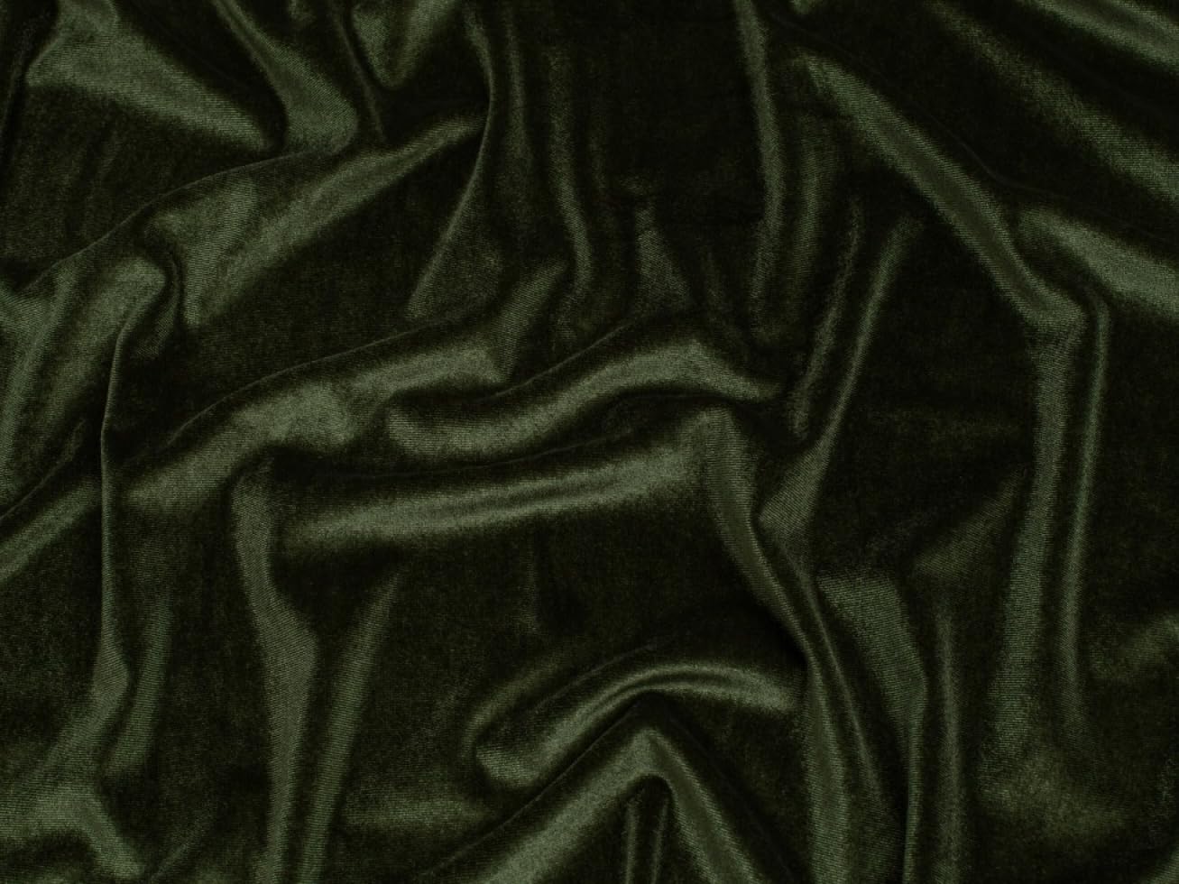 Minerva Core Range Velvet Stretch Knit Apparel & Dress Fabric Khaki - Mediumweight & Suitable for Dressmaking - Approx Width: 150cm / 60" - Sold per metre