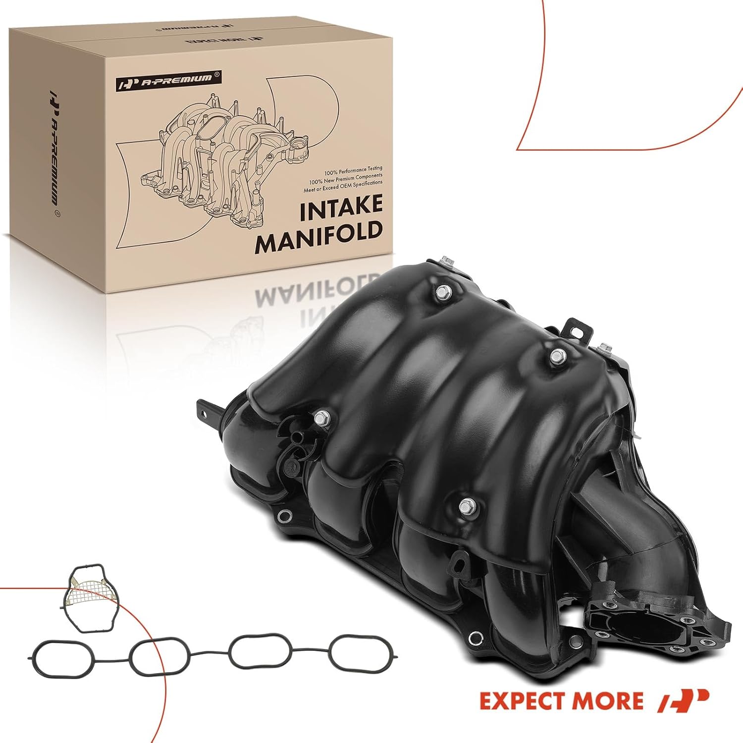 A-Premium Upper Intake Manifold Compatible with Toyota Camry 2002-2011, RAV4 2004-2005, Solara 2002-2008 & Scion tC 2005-2006 & Lexus HS250h 2010-2012, 2.4L