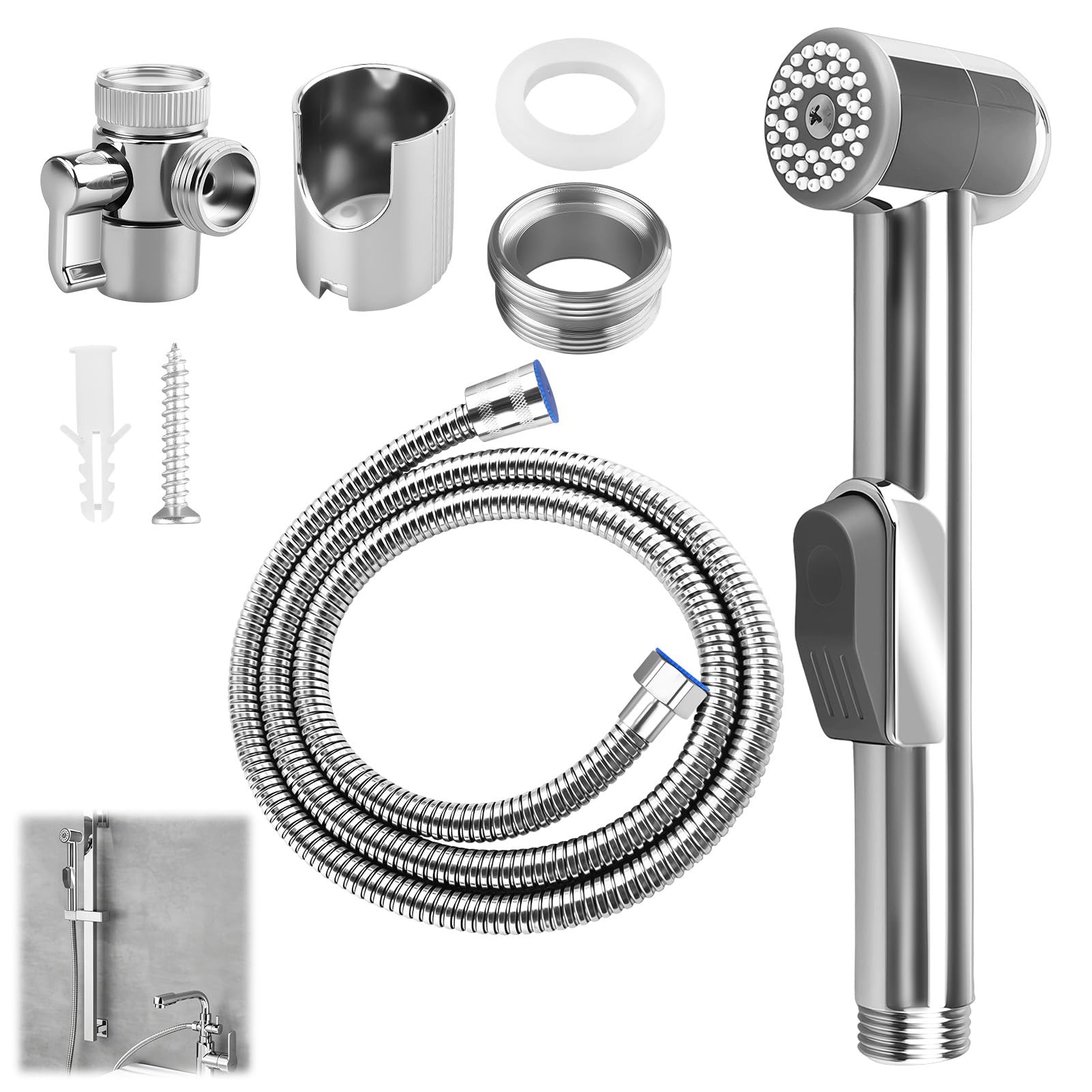 Handheld Bidet Sprayer for Toilet, Stainless Steel Shower Spray