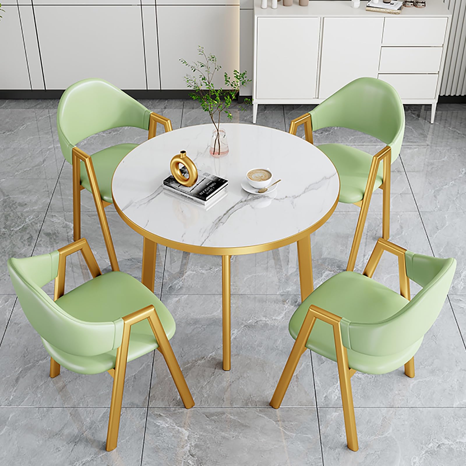 MYUYEE 3-Seat Waiting Room Bench, Pu Leather Reception Chairs With Backrest And Armrests, For Office, Salon, Bank, (Green)
