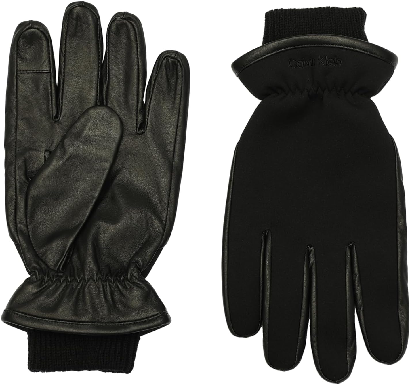 Calvin Klein mens Neoprene Leather Puff Glove