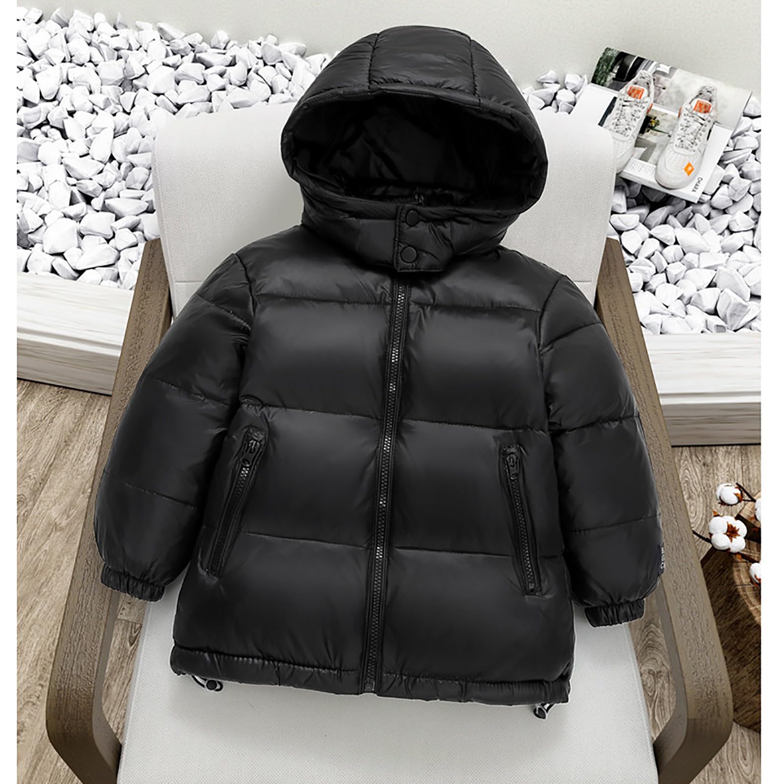 Piumino invernale per ragazzi caldo e pesante con cappuccio giacca parka per bambini antivento spessa zip up casual scuola giacche trapuntate capispalla tuta da neve con tasca