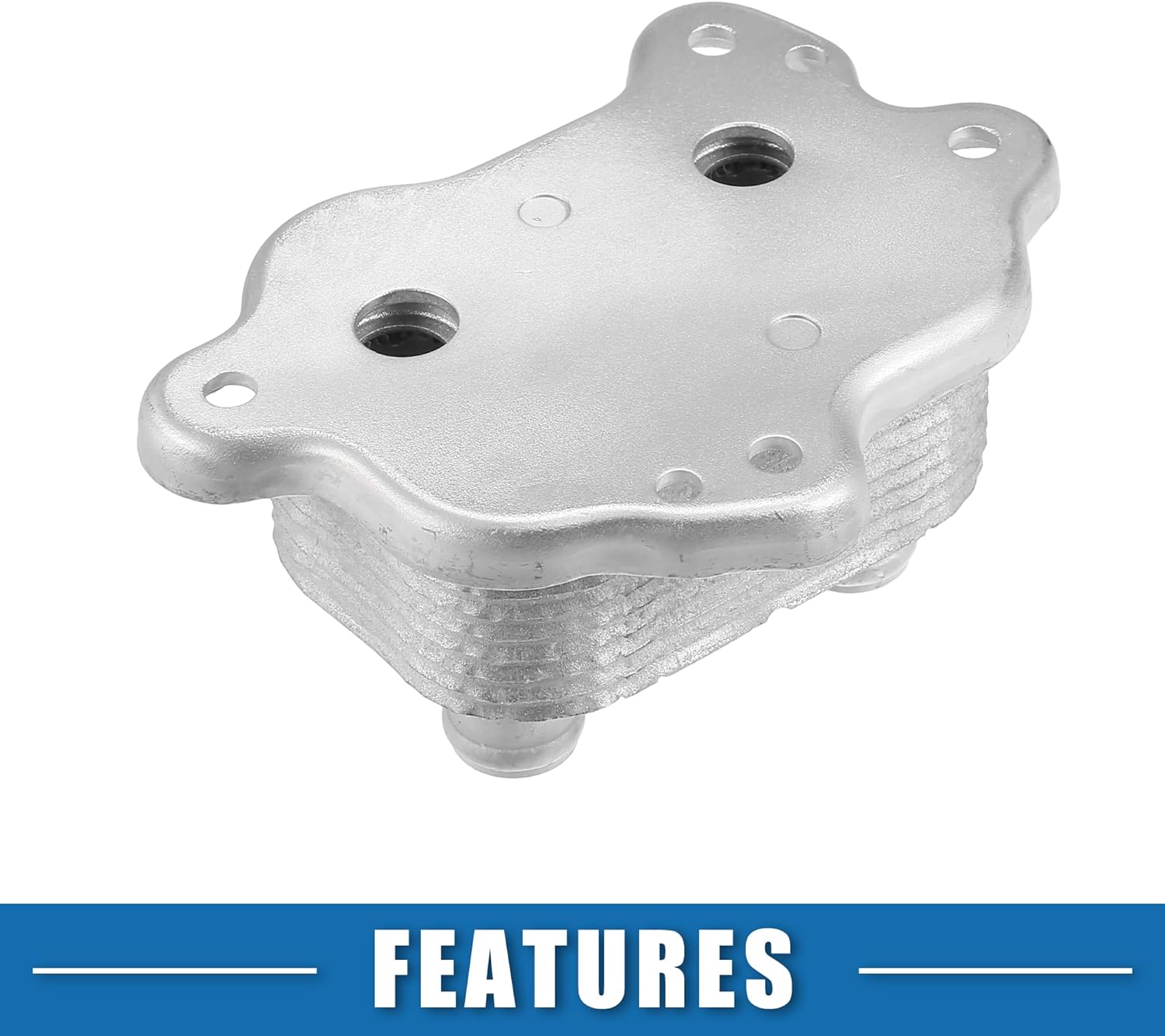 Automatic Engine Oil Cooler No.11427509212 Transmission Heat Exchanger Oil Cooler for Mini Cooper 2002-2008 Aluminum Silver Tone