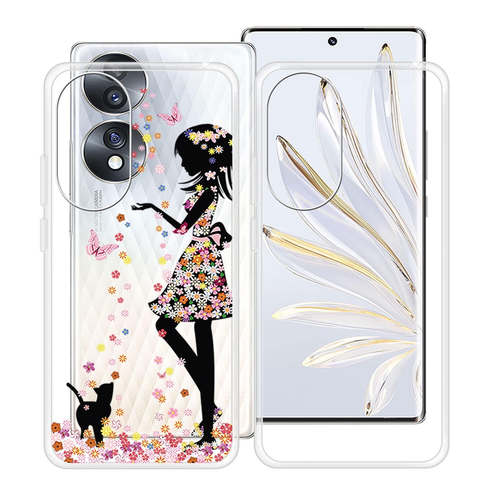 Custodia Silicone Trasparente Per Honor 70 | Cover TPU Morbida Ultra Sottile | Anti Graffio E Antiurto