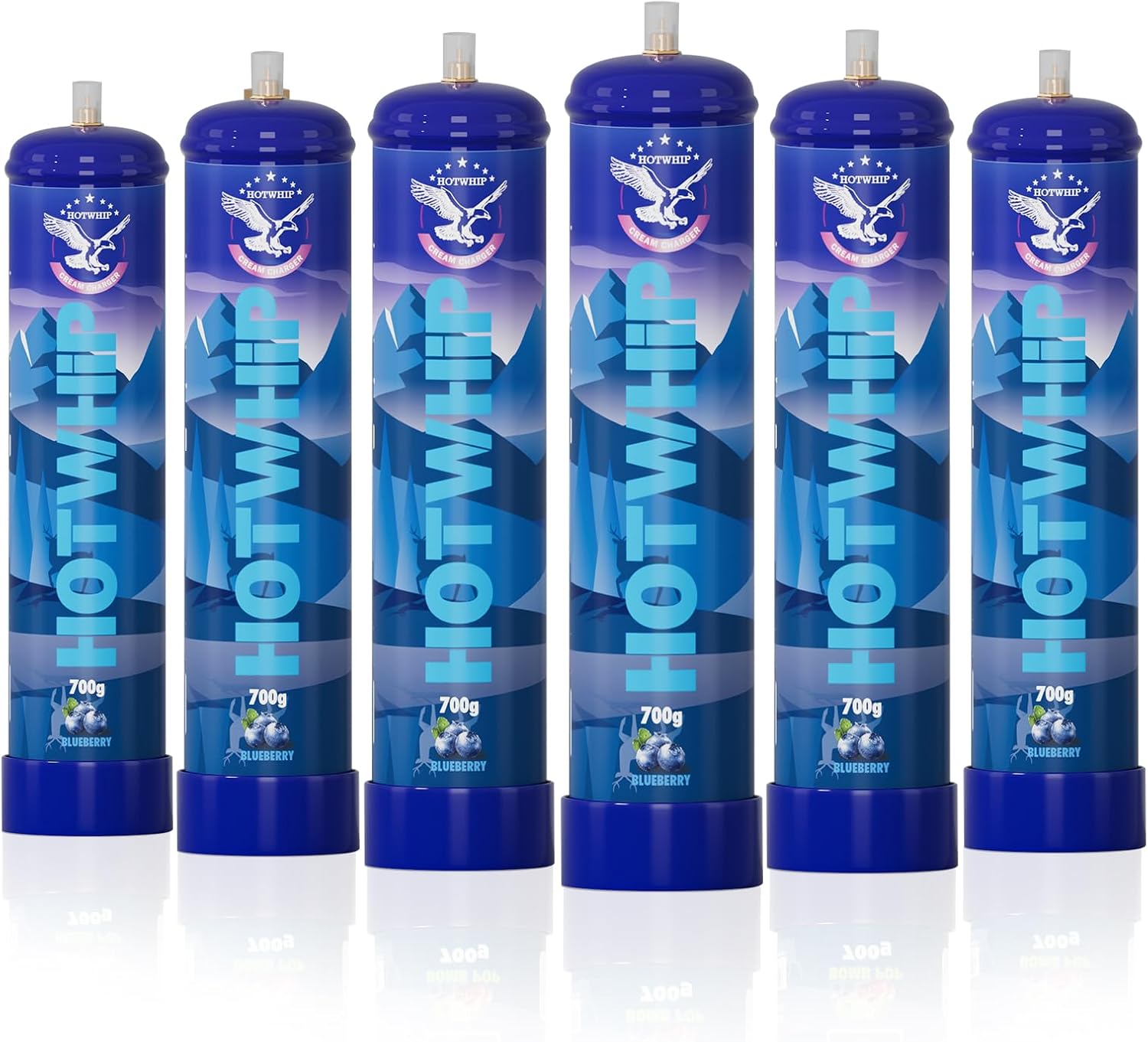 Cream Charger 6x700g, 1.1L Tanks – 99.99% Pure Blueberry Flavor