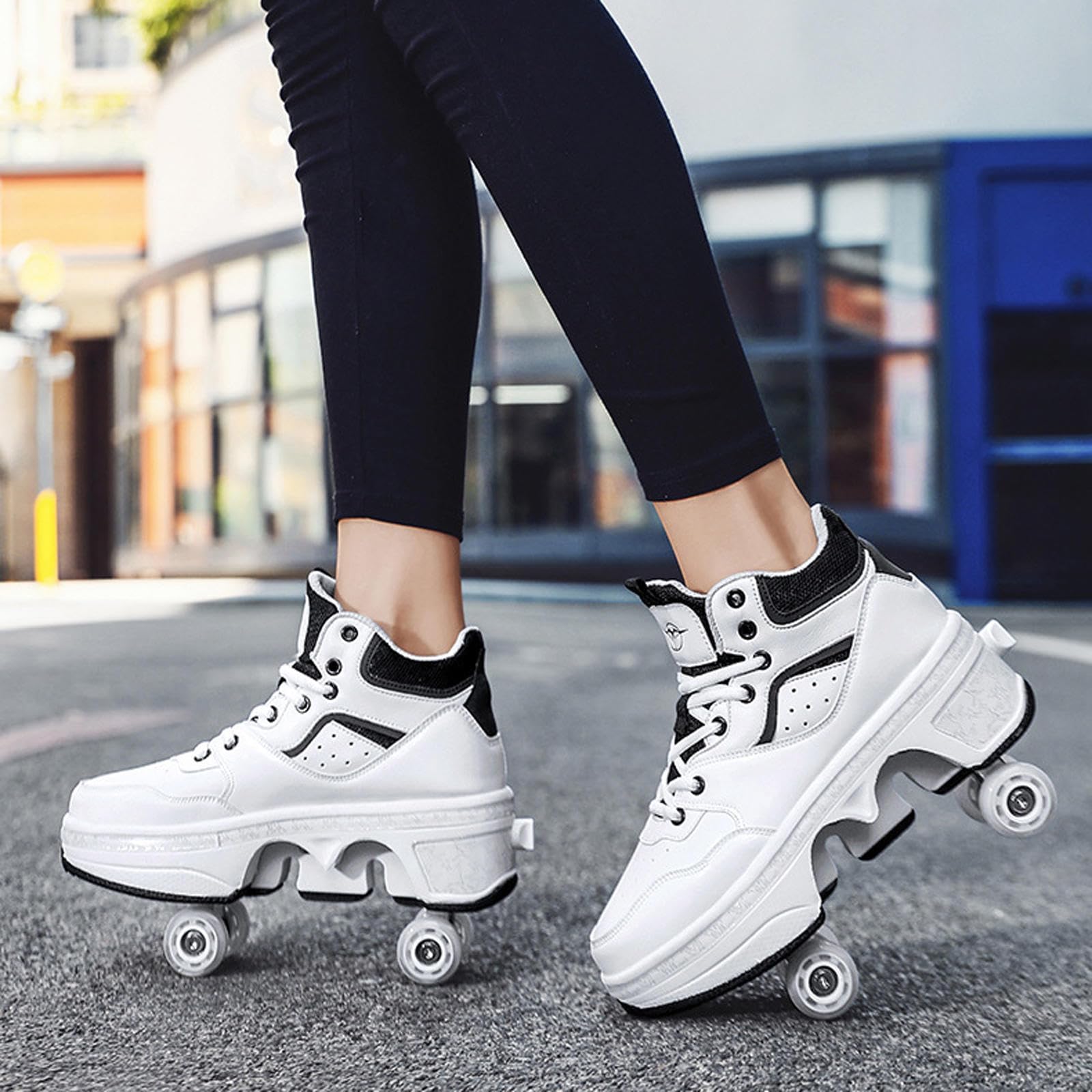 Roller Skate Schuhe Parkour Casual Retractable Deformation Roller Schuhe Skate Schuhe mit Rad