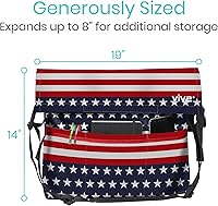 Vista 6 de Vive Bolsa XL para silla de ruedas, impermeable, resistente a los arañazos, doble costura, lavable a máquina, accesorio para adultos, personas