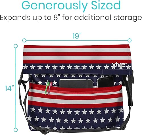 Miniatura 105 de Bolsa para silla de ruedas, Floral púrpura