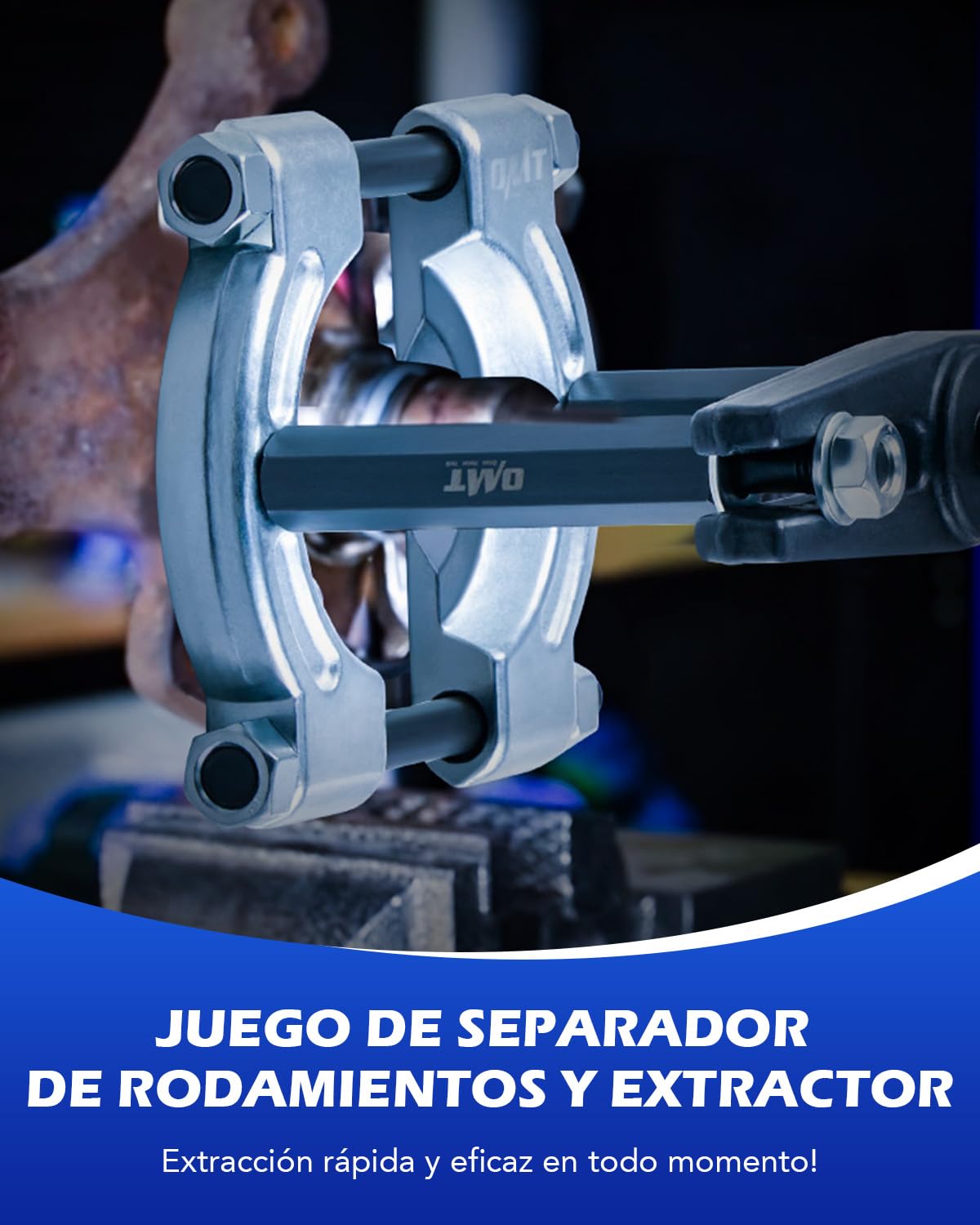 Orion Motor Tech Juego de Extractores de Rodamientos de 5 Toneladas, Kit Separador con Mordazas de 50mm y 75mm (2" y 3") para Buje de Rueda, Eje, Engranajes y Poleas