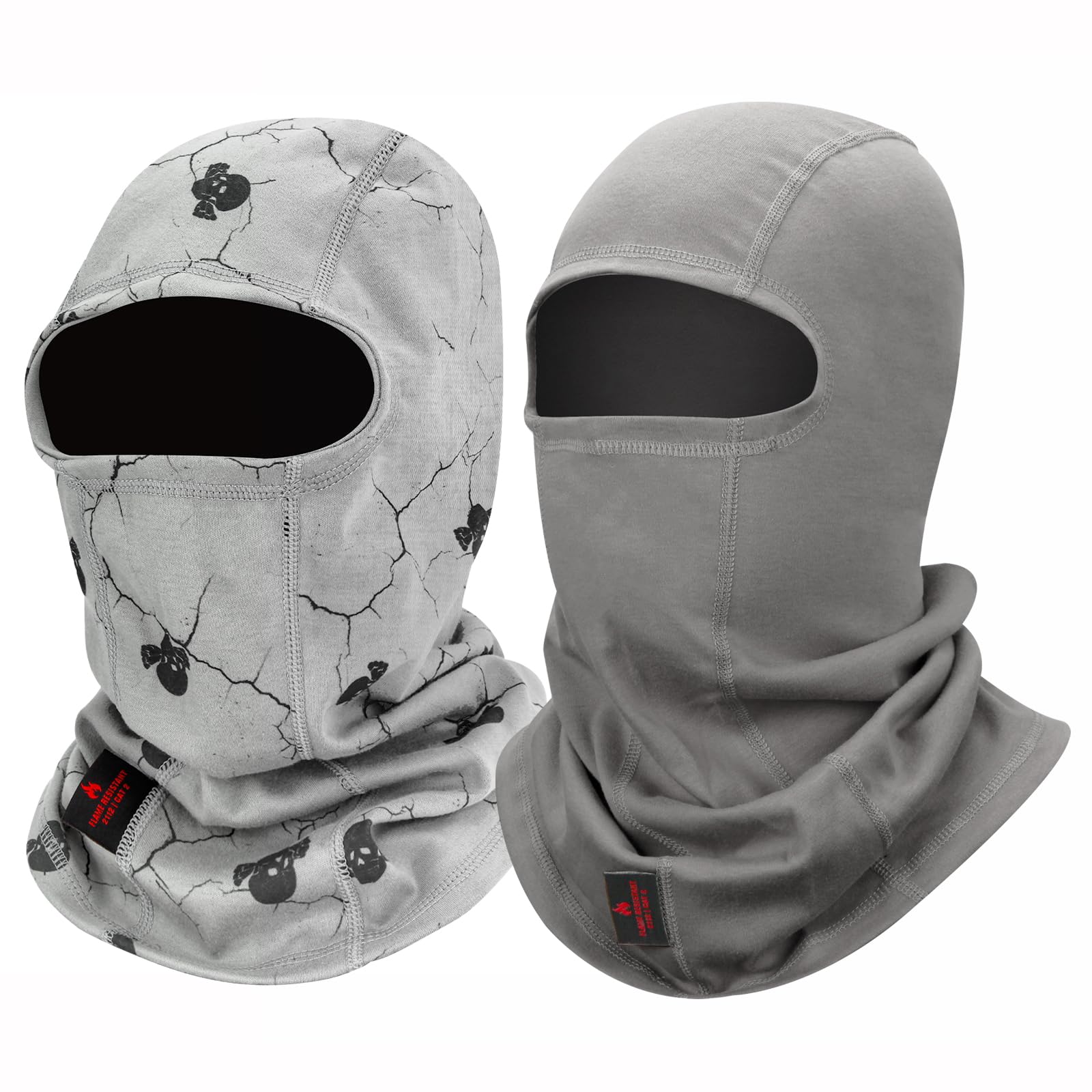 FR Face Mask for Men – Fire Resistant Balaclava Welding Head Cover, 100% Cotton Full Face Hood &amp; Neck Protector