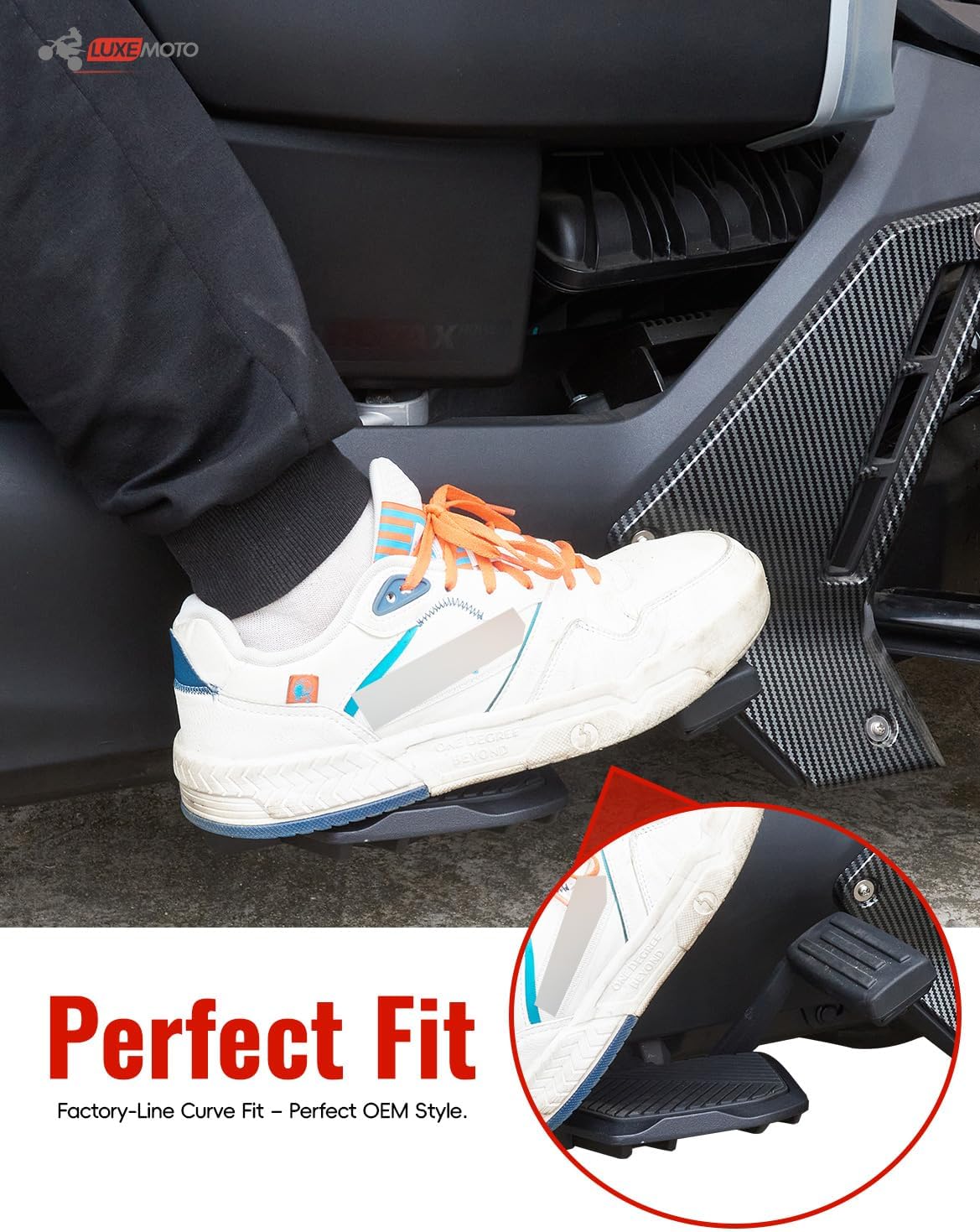 Wider Larger Brake Pedal for Can Am Ryker, 2PCS Pedal Extended Foot Rest Brake Peg Pedal Broaden Driver Board Footboards for Can-Am Ryker 900 600 Sport & Ryker Rally Edition All Models Accessories