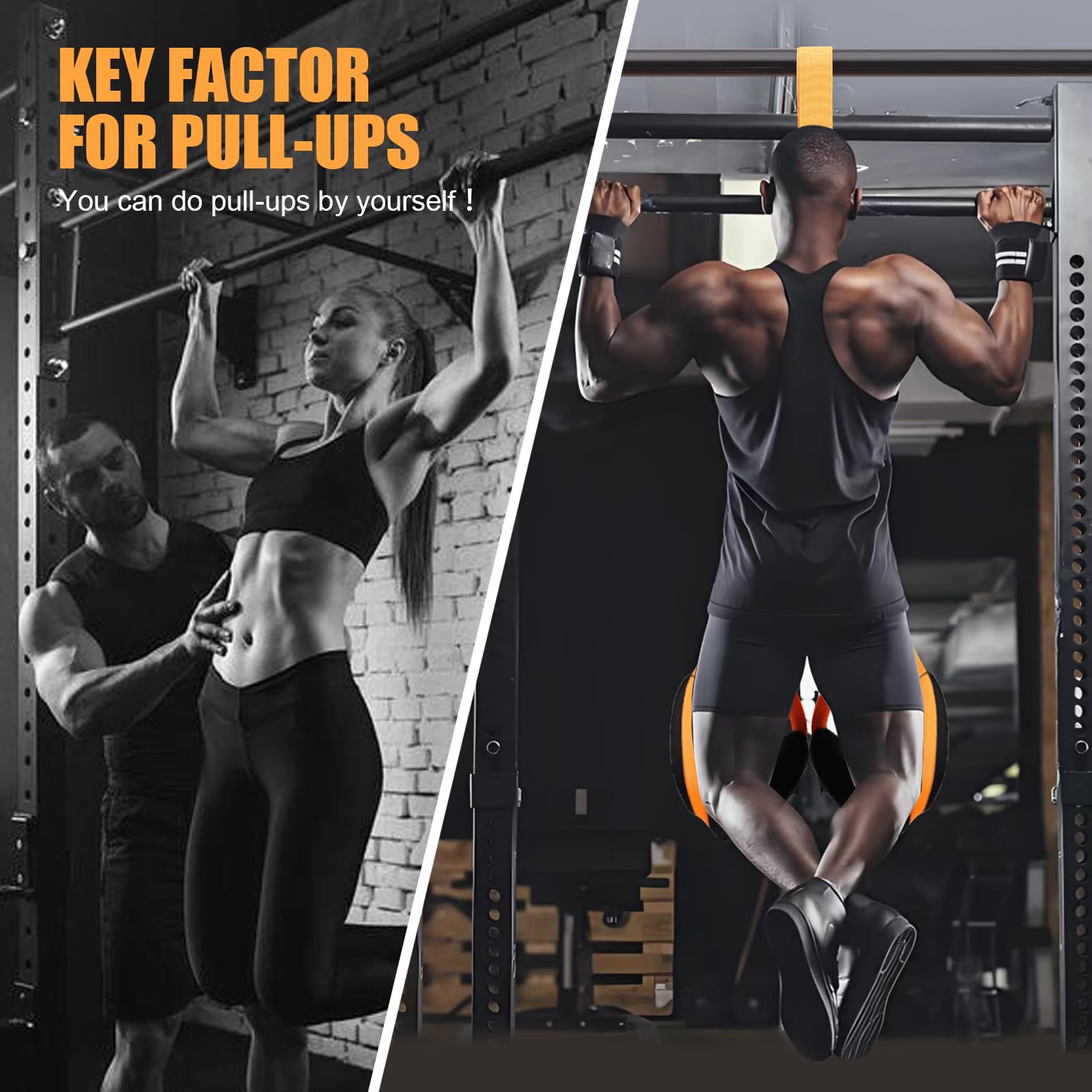 Pull Up Assistance Bands Heavy Duty Widerstandsband für Pull Up Bar Einstellbares Gewicht mit Fußstütze für Krafttraining