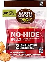 Vista 1 de Earth Animal No Hide - Rollos pequeños para masticar perros de larga duración, carne de res, 2