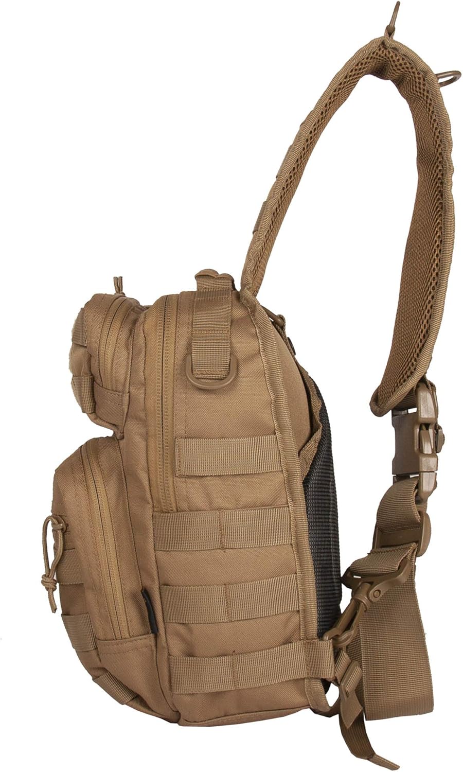 WFS Tactical Sling Backback with Concealed Carry Pocket, Coyote