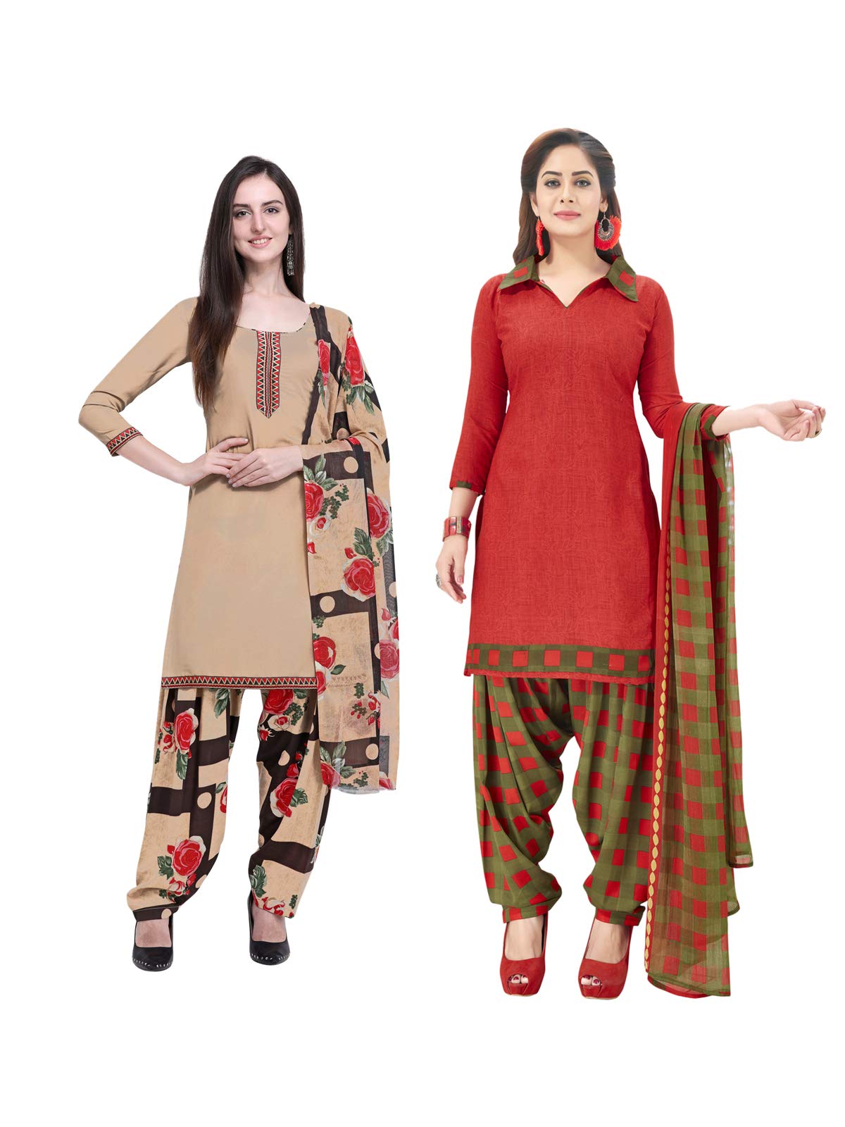 Satrani Women's crepe Dress Material