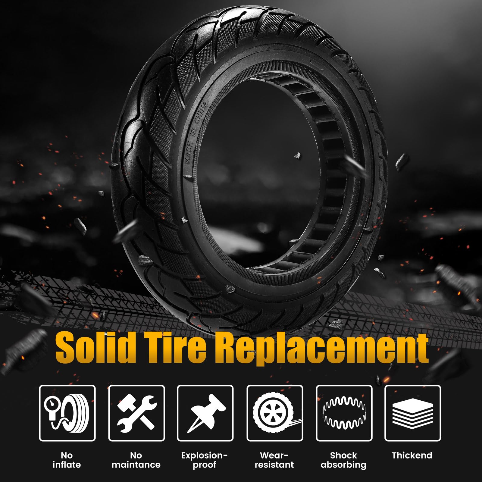 スクーター用 10インチ タイヤ2本 Amazon.co.jp: 2パック 10x2.125ソリッドタイヤ 10インチ ショック 非