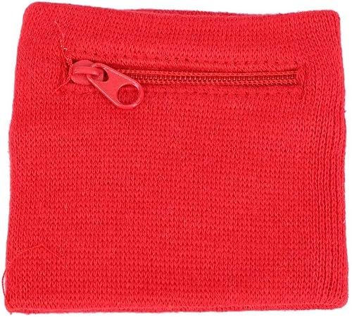 Miniatura 5 de Pulsera deportiva, cartera de entrenamiento con cremallera, bolsa de muñeca para gimnasio, transpirable, con bolsillo, banda para el sudor, para