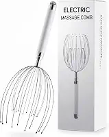 Massageador de cabeça para couro cabeludo, massageador elétrico de couro cabeludo com 20 dedos de metal – ferramenta de massagem de cabelo e arranhador de cabeça, à prova d'água para alívio