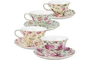 Gracie China Rose Chintz Porcelain Tea Cup and Saucer