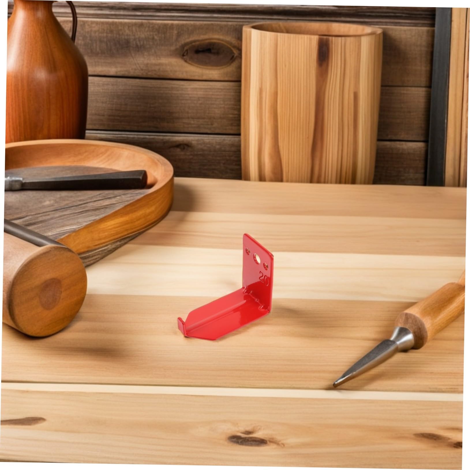Cabilock 12 Juegos Soportes Pared Extintores 20 Lb, Ganchos Metal Rojo, Almacenamiento Cocina Hogar