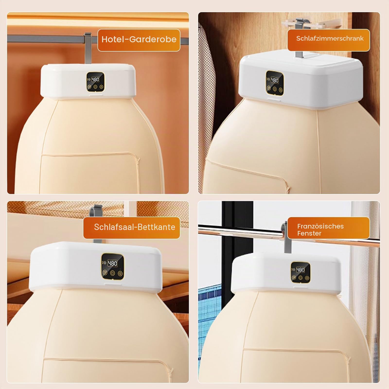 Wäschetrockner Klein, 600W Mini Trockner, Electric Clothes Dryer mit Timer und Aromatherapie-Funktion, Tragbarer Wäschetrockner für Geschäftsreisen, Schlafsäle, Wohnungen, Hotels