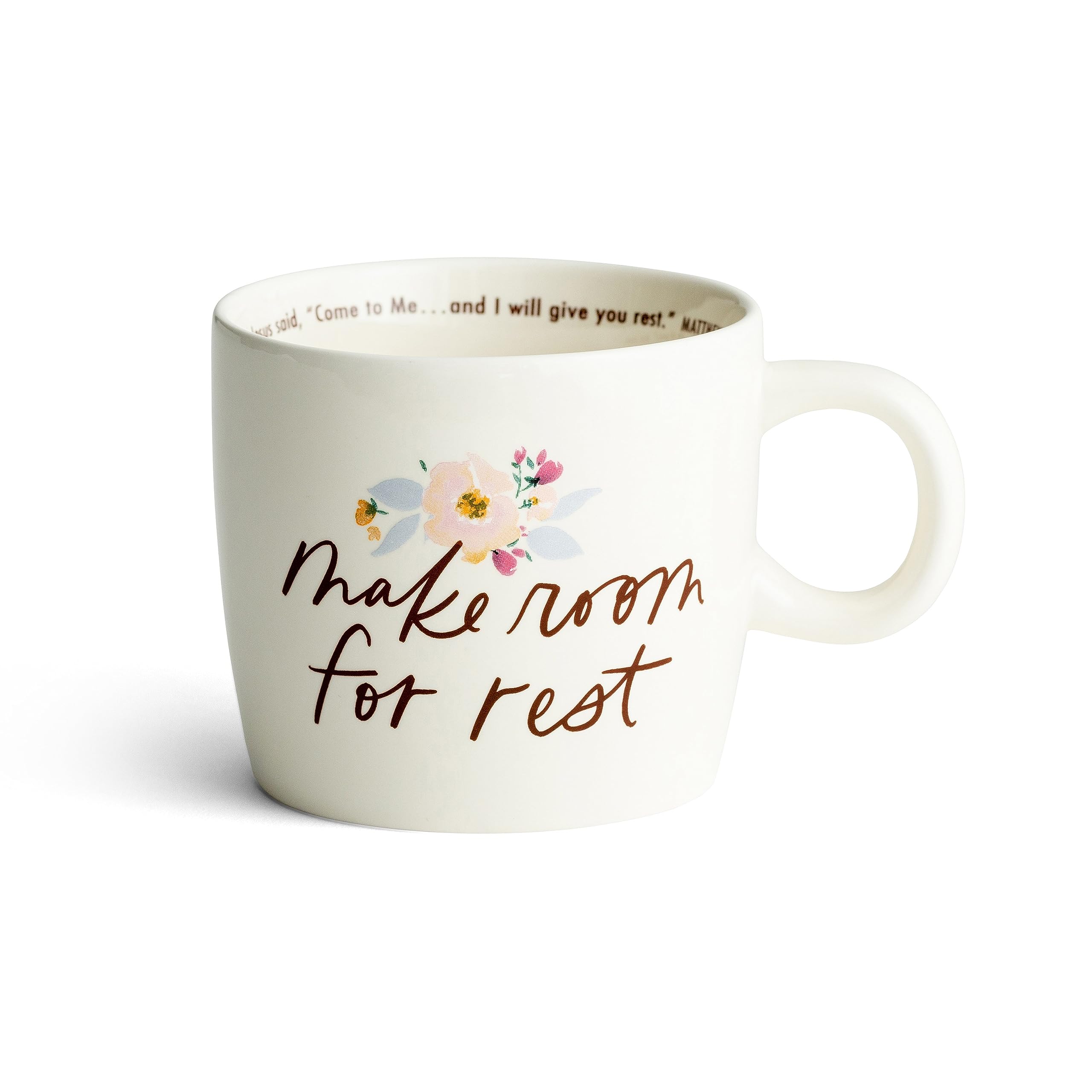 DaySpring - Studio 71 - Make Room For Rest - Inspirational Ceramic Mug, 16 oz, White (J4675)