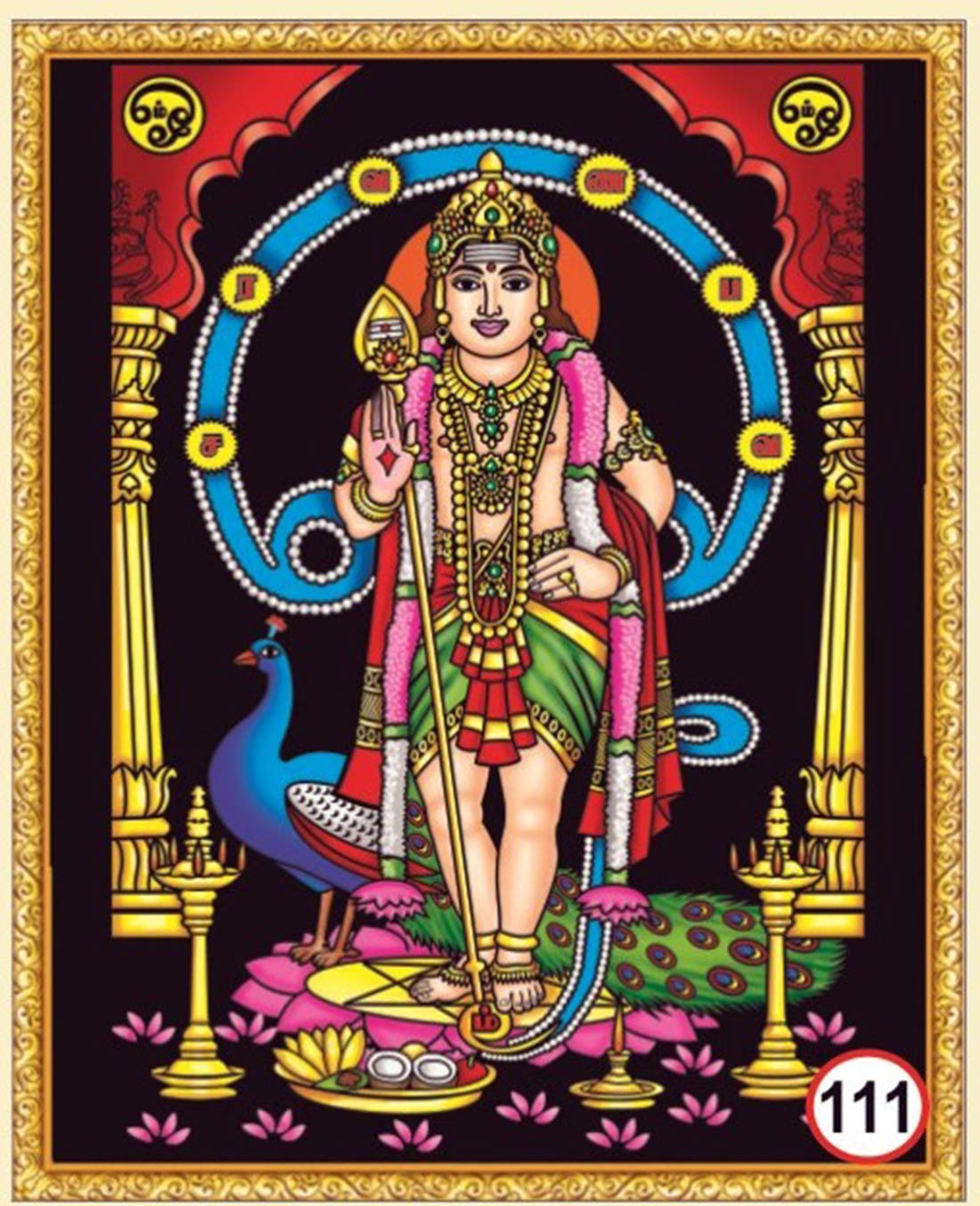 Buy Tez DIY Emboss Painting Kit, Lord Muruga, Medium(13x19 inch