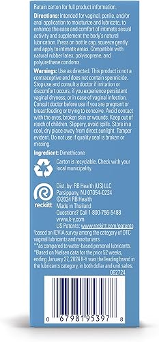 Miniatura 8 de Lubricante de silicona K-Y True Feel 45 onzas líquidas lubricante personal para parejas adultas hombres mujeres potenciador del placer masaje