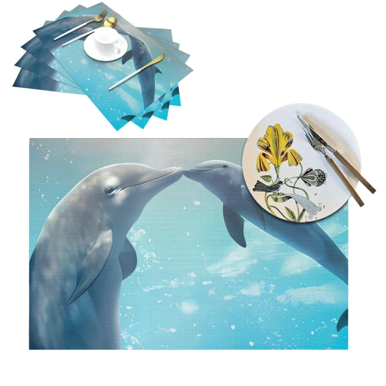 Set de table d'hiver antidérapant en PVC lavable pour repas de cuisine