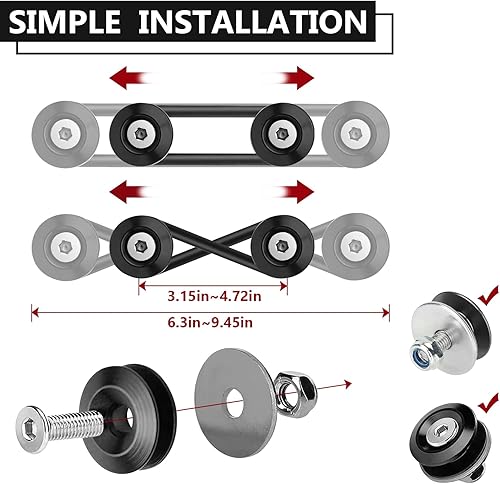Miniatura 4 de Juego universal de clips para parachoques, delanteros y traseros, para fijar y asegurar parachoques sencilla y eficientemente, 4 pestillos abrefácil