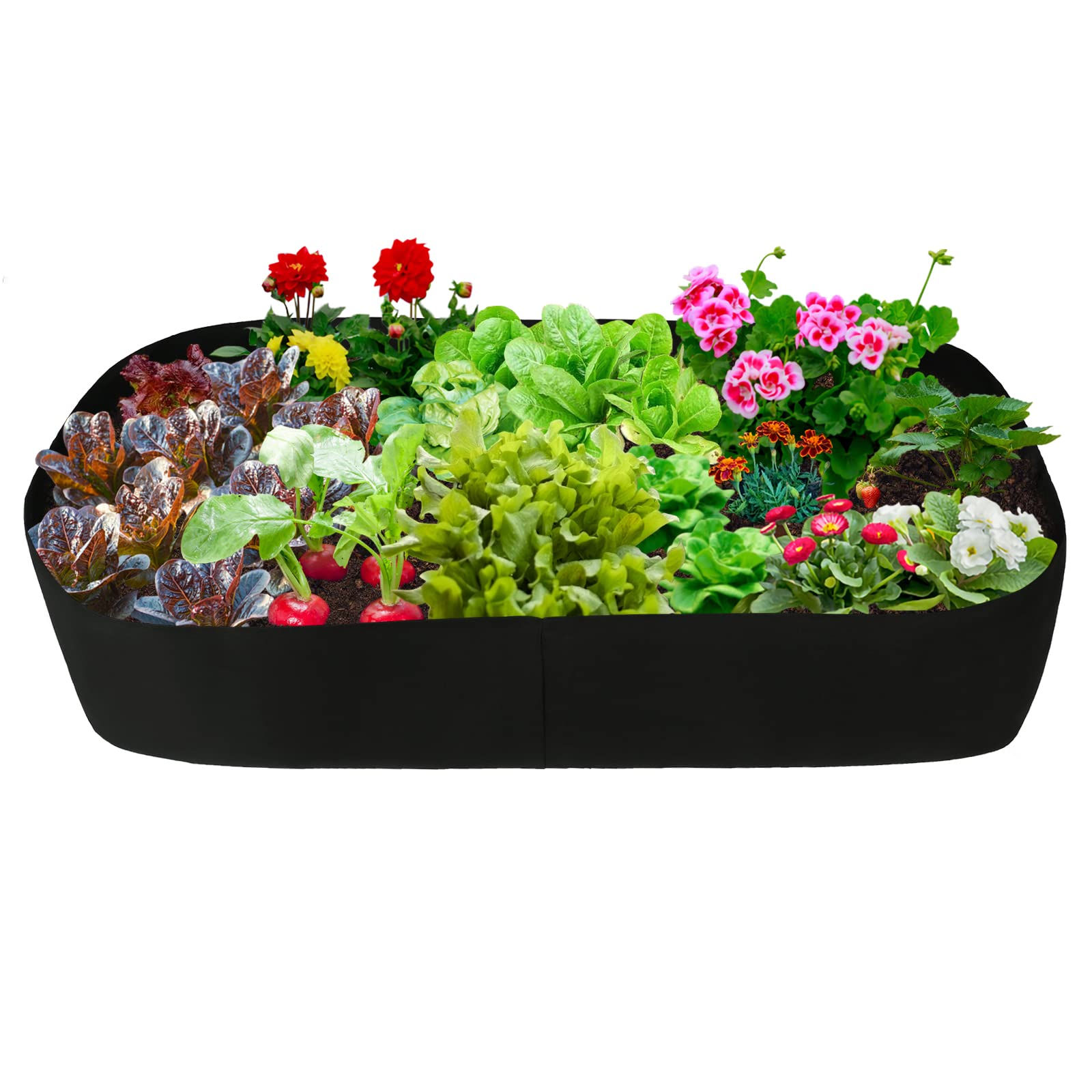 Seika Sac de plantation respirant pour balcon, cour ou jardin, Noir
