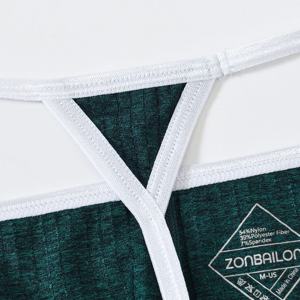 Ropa Interior de Hombre Estilo Tanga con 54% de Nylon, 39% de Fibras de poliéster y 7% de Spandex. Cómodo y Elegante en un diseño clásico.