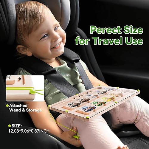 Miniatura 2 de Juguetes Montessori para niños de 3 a 4 años, laberinto magnético de color y números, juguetes de aprendizaje para niños de 2 a 4 años, rompecabezas