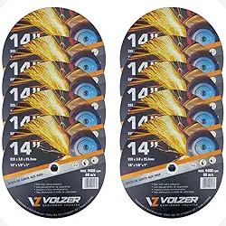 Volzer, Kit 10 Discos de Corte Policorte Volzer Aço Inox 14 Pol x 3mm x 1 Pol 5326