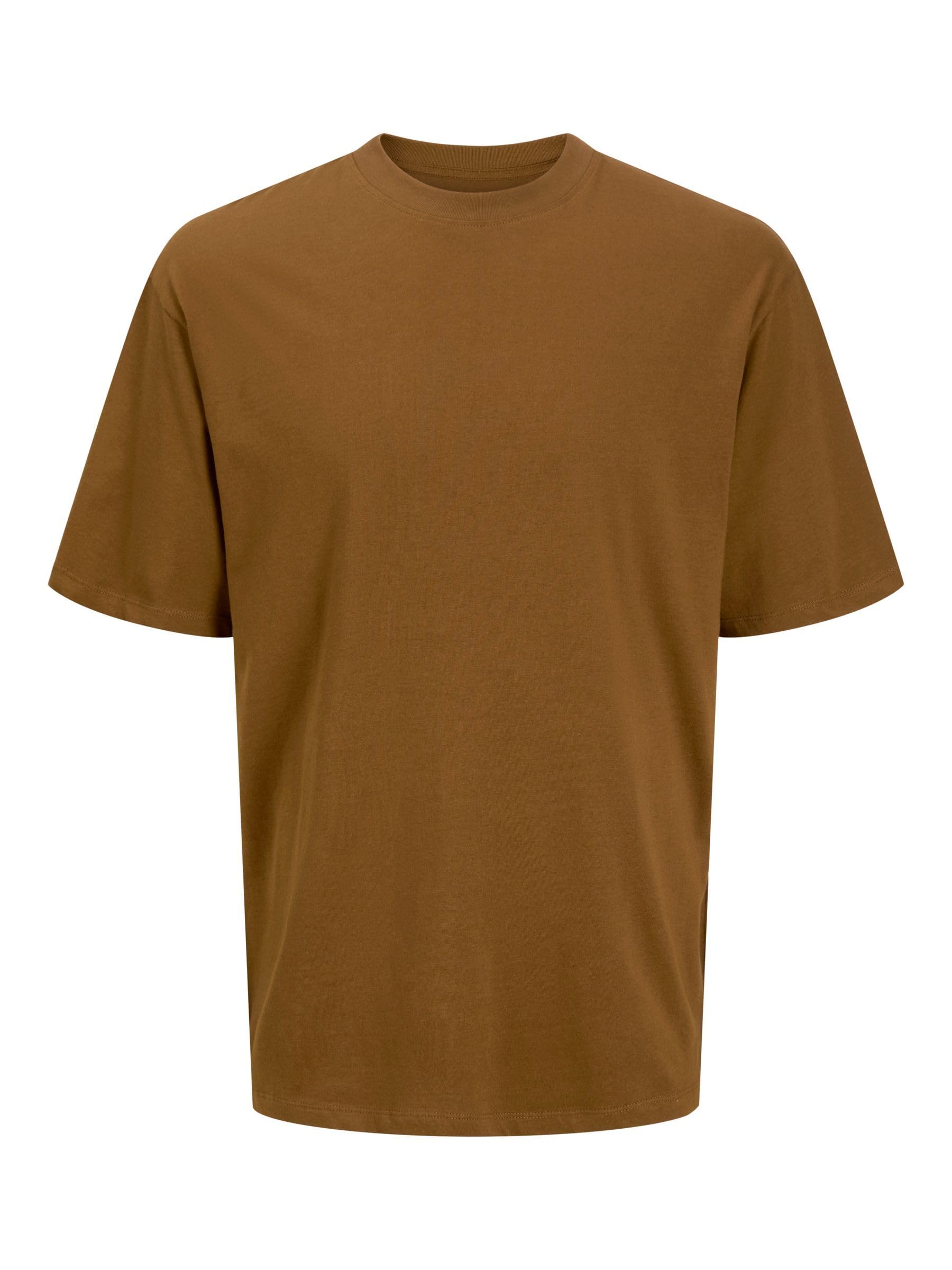 JACK & JONES Male T-Shirt Plus Size Plain T-Shirt, Monks Robe, 4XL